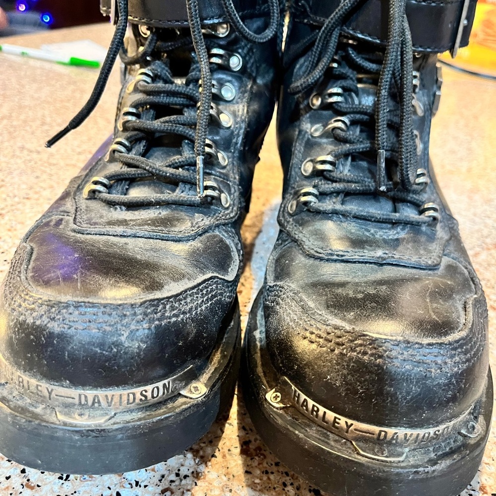 Harley-Davidson Stealth Riding Motorcycle Black Leather Boots View 3